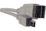 Prepojovací kábel USB A / USB B mini 5pin 1,5m