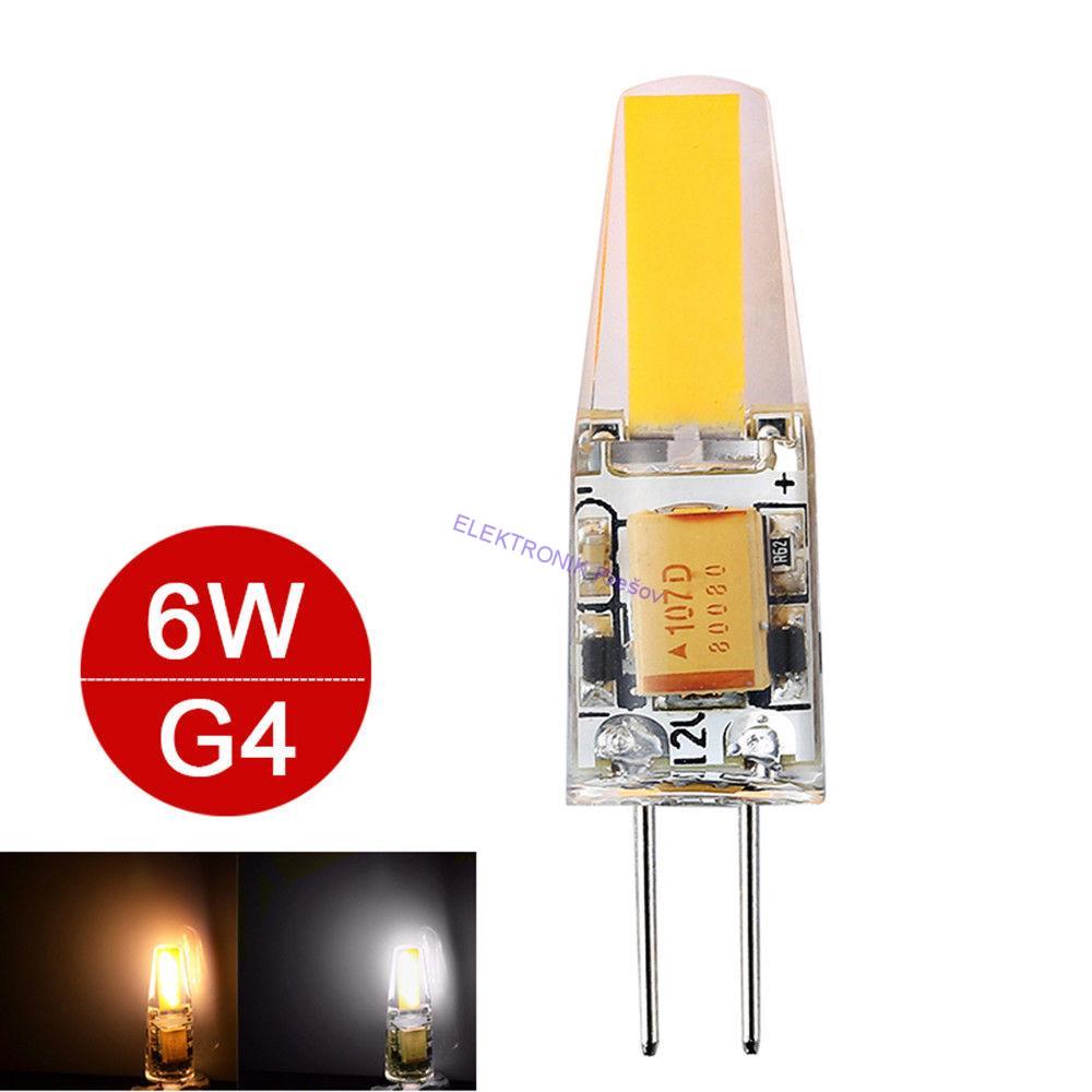 COB LED žiarovka G4 2W CW -BULK-
