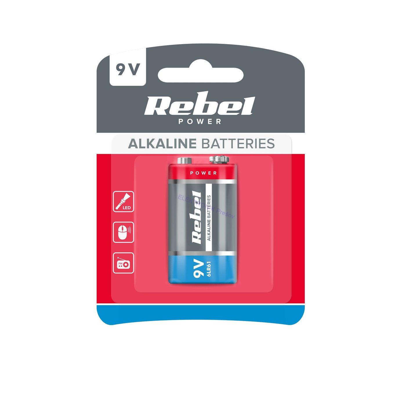 Batéria REBEL 9V alkalická