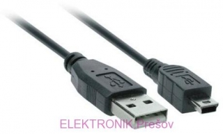 Prepojovací kábel USB A / USB B5mini 1,0m